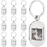 Framendino, 10 Pack Sublimation Keychain Blanks Double Side Heat Transfer Keychains Key Rings for DIY Crafts