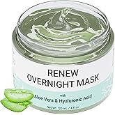 Doppeltree RENEW Overnight Face Mask with Aloe Vera Gel & Hyaluronic Acid, Anti Aging Hydrating Facial Mask for All Skin Types, Night Time Skin Care & Repair