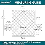 Granbest Waterproof Sofa Cover 3 Seater Non-Slip Pink Elastic Straps view 7