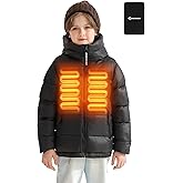 ANTARCTICA GEAR Kids Heated Jacket with 12V/5A 10000 mAh Battery Pack, 3 Heated Areas Winter Coat for Boys & Girls