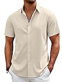 COOFANDY Mens Casual Beach Shirts Button Down Short