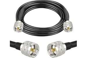 XRDS -RF RG58 Coax CB Cable 9FT, 50 Ohm with PL-259 UHF Male Connectors – Flexible & Durable Coaxial Cable for CB Radio, Ham Radio, Antenna, SWR Meter, SDR