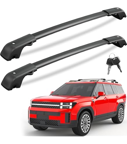 Roof Cross Bars 2PCS Cross Bar Roof Rail Rack Lockable Fits For