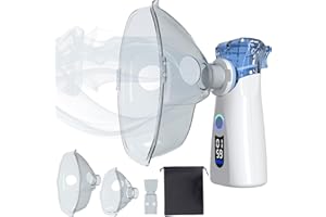 YUIOCE Portable Mesh Nebulizer with LED Display- Ultra-Compact Handheld Nebulizer Machine for Adults & Kids, Rechargeable Battery-Powered Respiratory Relief