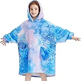 Fiosnow Galaxy Blanket Hoodies for Kids 6-13YR Oversize Wearable Blanket Hoodies for Boys Girls Teens