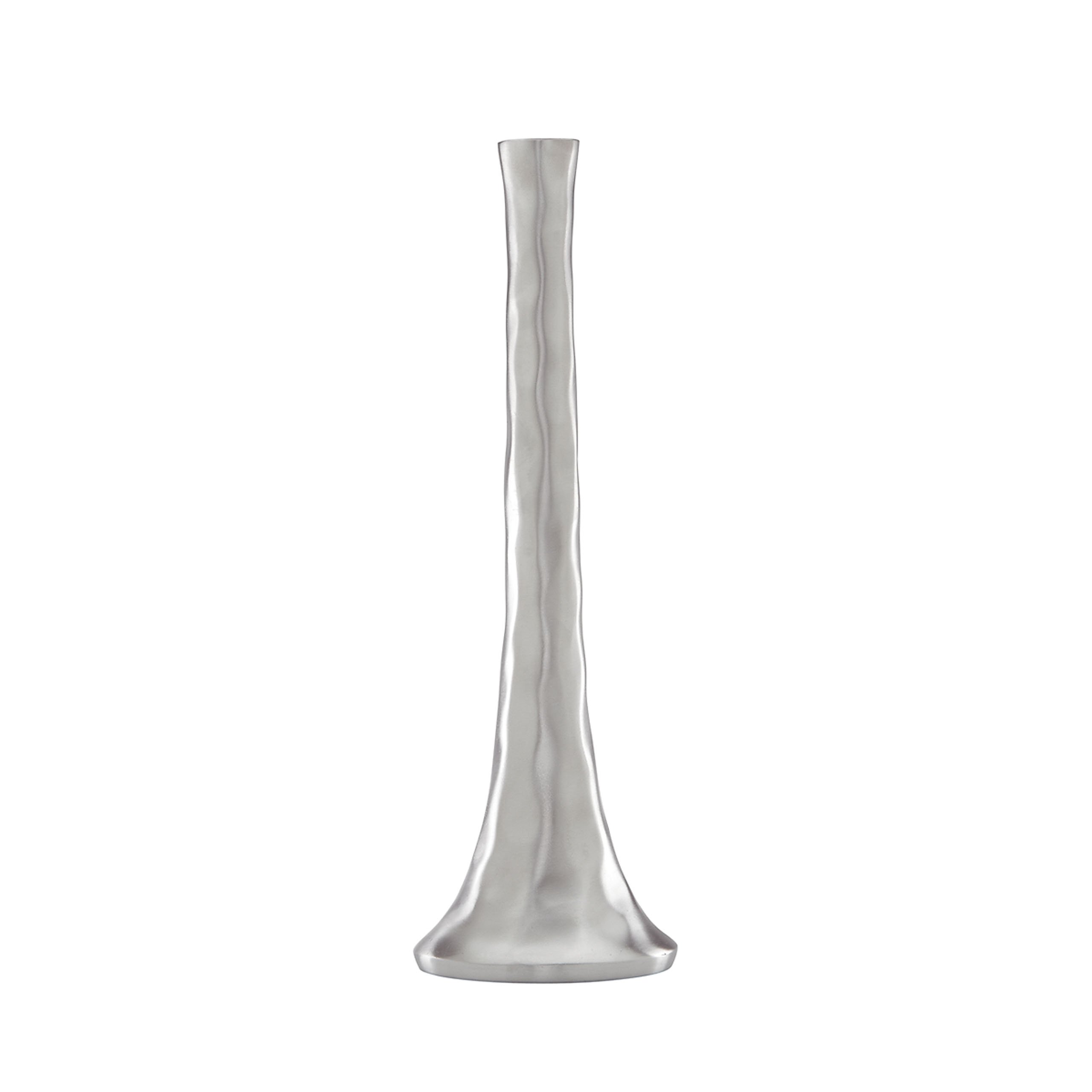Lenox Donna Karan Dimension Small Metal Cone Candlestick, Silver, S