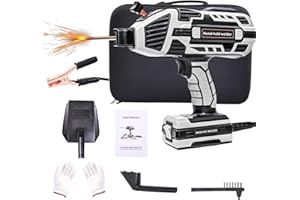 MADEBUT Welder Machine 110v, Portable Welding Machine with 6 Variable Current Adjustment, IGBT Inverte Handheld Welding Machine 110v with Welding Mask, Hand Held Welder Gun with Gloves for "3/32-1/8" Wire Rod