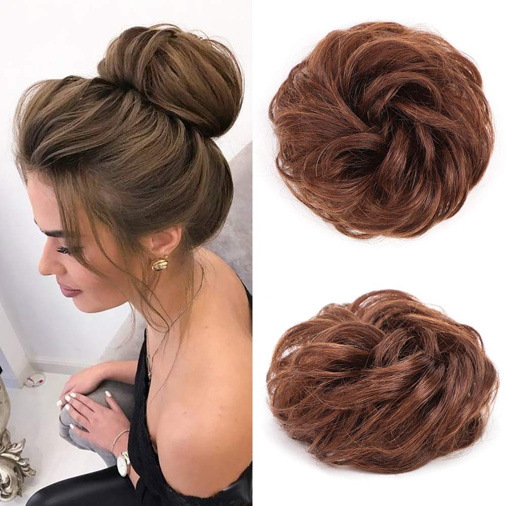 Amazon Com K G Hair 100 Human Hair Bun Extensions Messy Hair