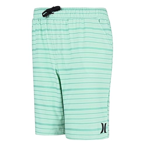 Hurley Boys' H20-Dri Pull On Shorts, Green Glow Stripe, 4
