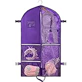 1 Pack Garment Bag for Dance Costumes,40 Inch Dance Garment Bags for Dancers Kids Dance Recital Bags Competition Cheer Uniform Garment Bag for Travel Storage,Dance Recital Gifts for Girls