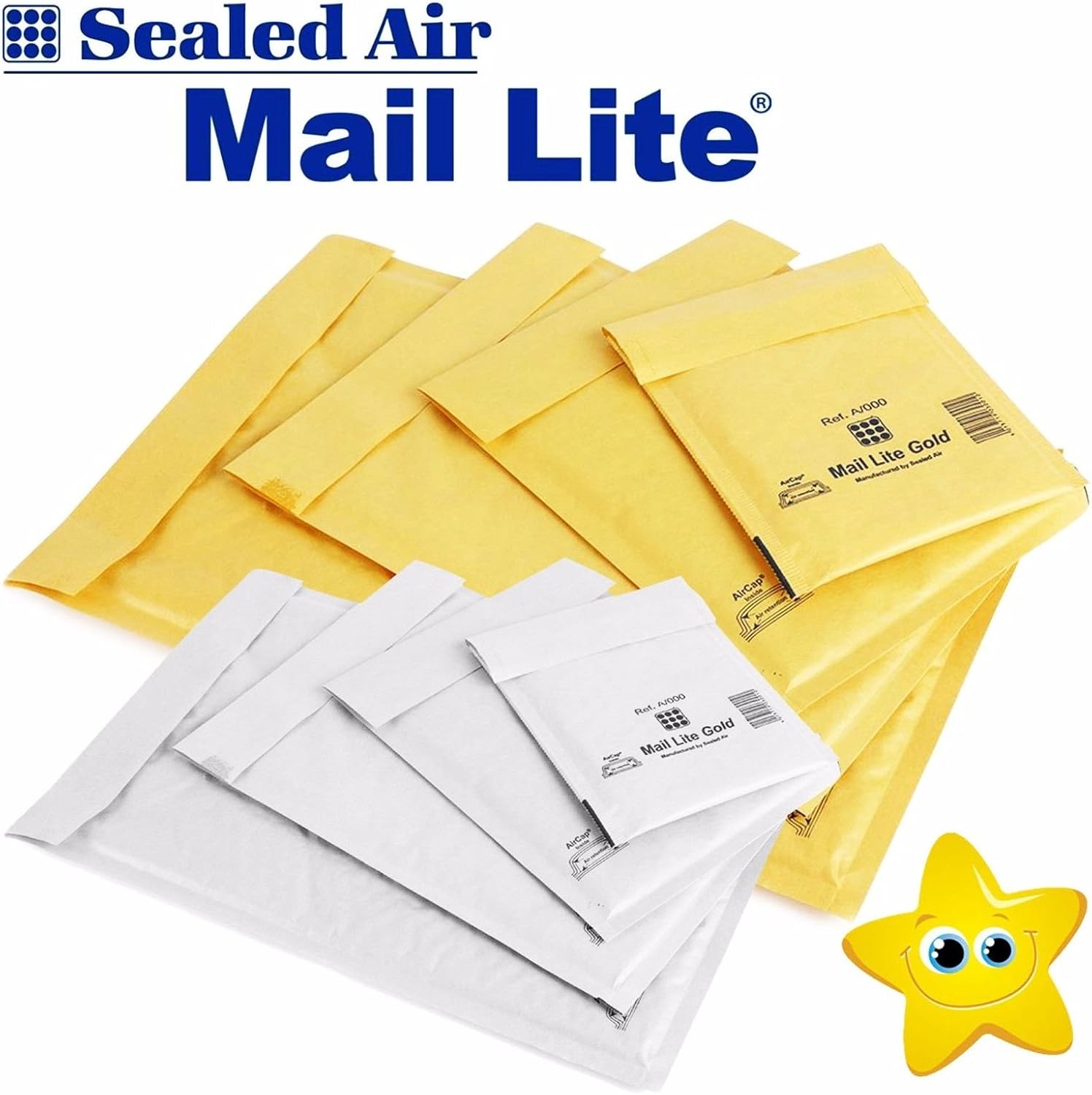 Mail LITE/Lites Padded Bags ENVELOPES 'All Sizes' Gold STAR SUPPLIES