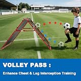 Hibtn Double Sided Rebounder Net 100x110x100cm Red Soccer Training view 3