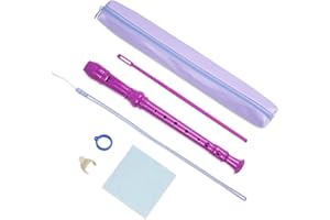 QIELIZI Recorder Instrument for Beginner Adults,8-Hole Soprano Descant Recorder Music Flute with Cleaning Rod & Case Bag For Home Entertainment(2-Purple)