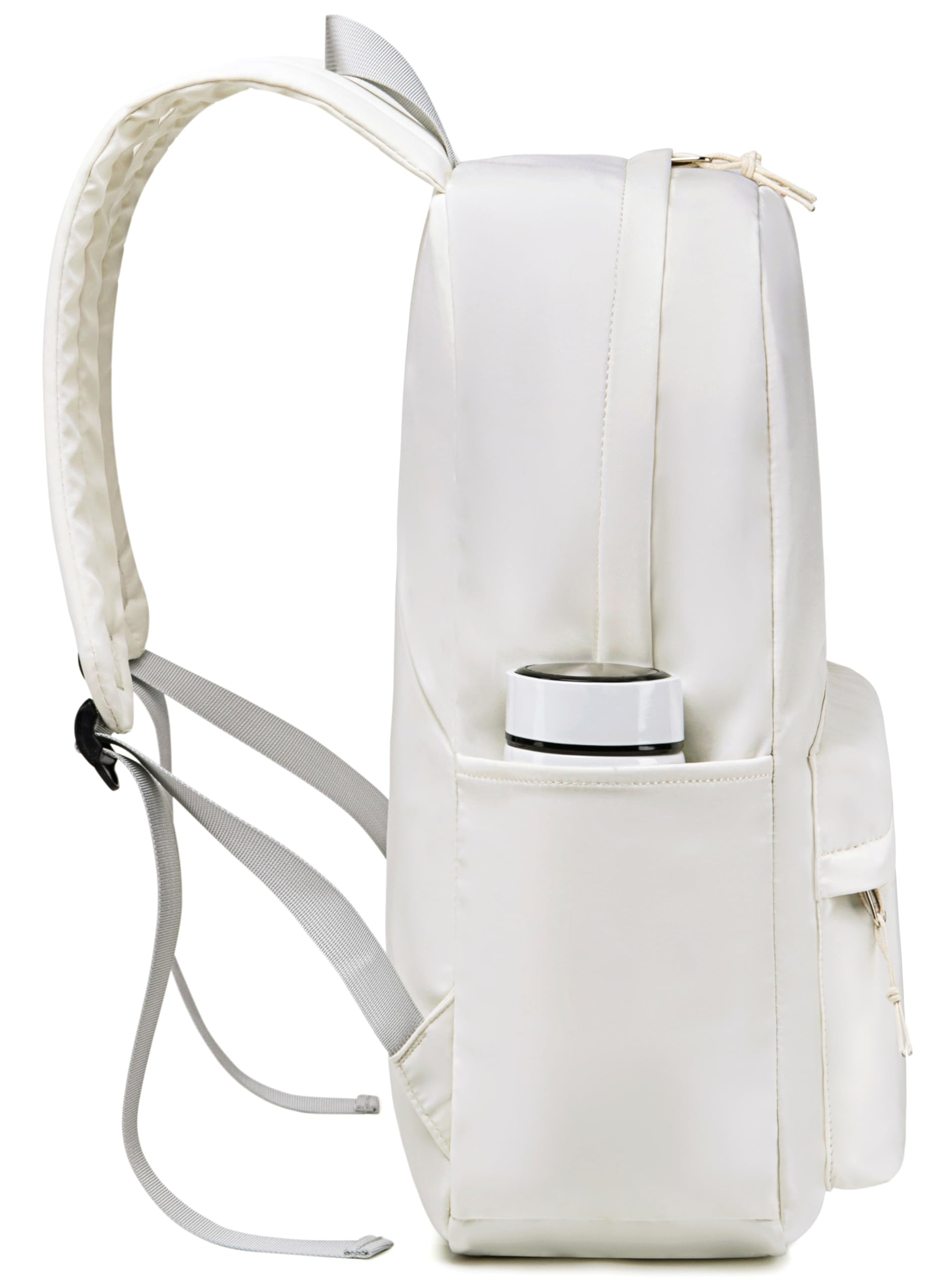 School Backpack for Teen Girls Women Laptop Backpack College Bookbags Middle School Travel Work Commuter Back Pack(Solid Beige)