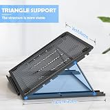 Jumkeet Laptop Stand Foldable Ventilated Aluminum Desk Holder 7-17" Black view 5