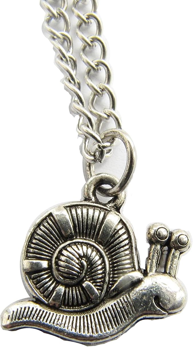 Snail Necklace, Small Snail Jewelry, Snail Charm, Cute