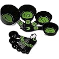 Chef Craft Easy to Ready Plastic Measuring Cup Set, 10 piece set, Green
