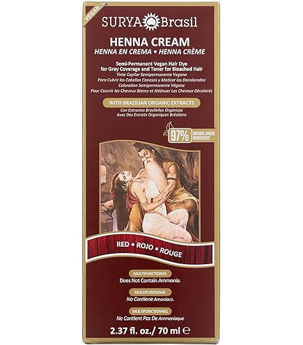 Amazon.com : Surya Brasil Products Henna Cream, Mahogany, 2.37