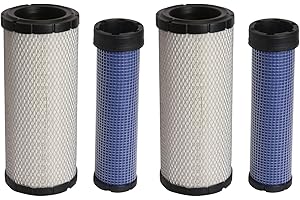 R1401-42270 R2401-42280 Air Filter Kit, 2 Set of Air Filters Fit for John Deere, for Bobcat, for Kubota, Air Filter Replace R