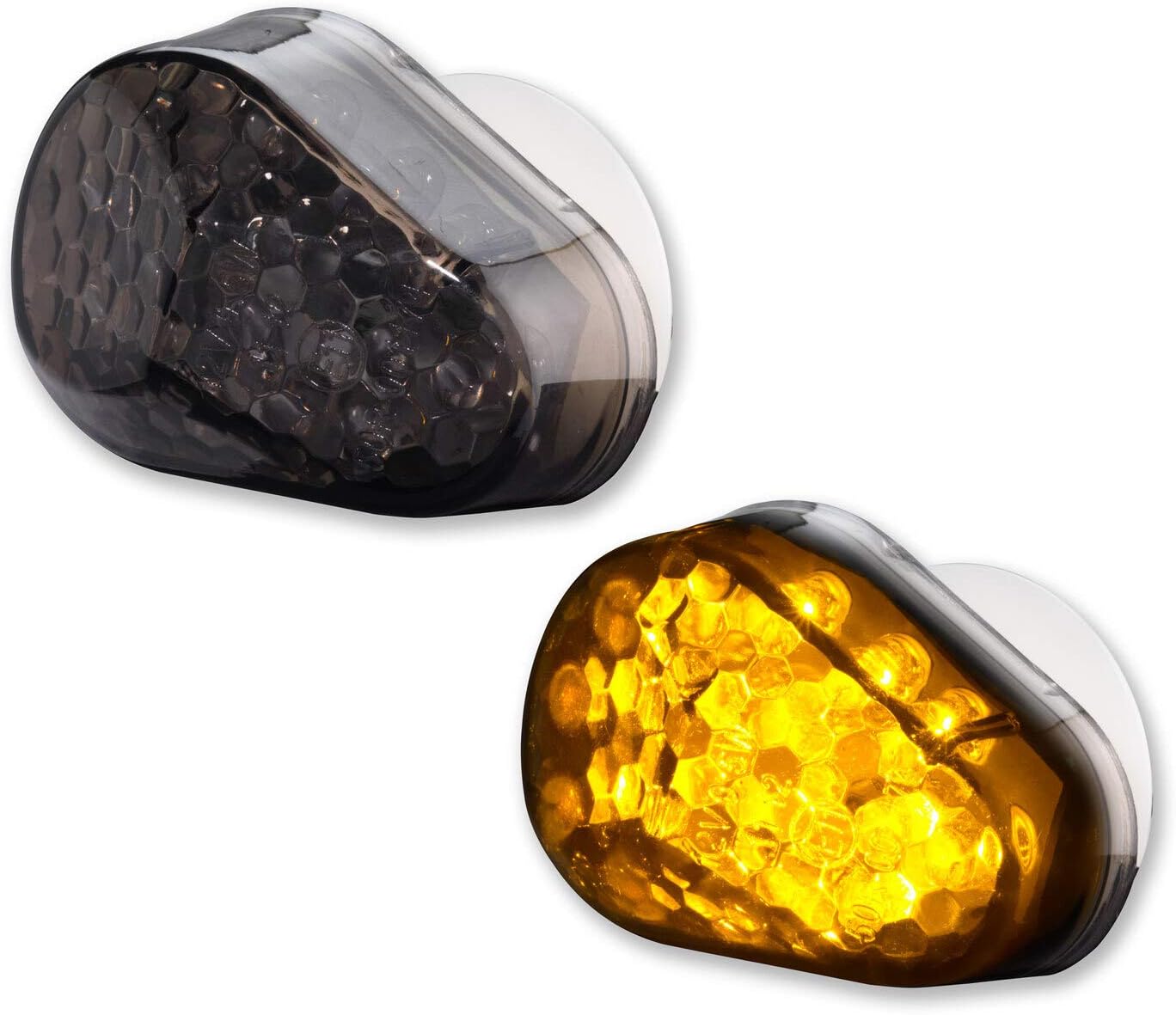 LED Motorrad Mini Blinker Verkleidungsblinker Yamaha schwarz smoke ...