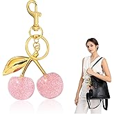 Ottsuls Keychain Cherry Bag Charms, Cute Purse Charms Key Chains for Women, Car Keyrings for Wedding, Birthday, Christmas Gift