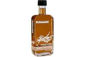 Runamok Maple Cinnamon-Vanilla Infused Maple Syrup - Authentic & Real Vermont Maple Syrup | Gluten Free & Natural Sweetener | Breakfast, Coffee, Pancakes Maple Syrup | 8.45 Fl Oz (250mL)