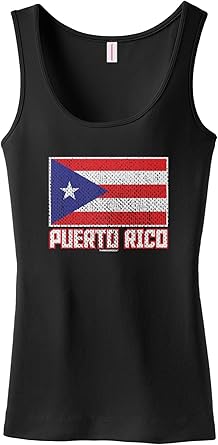 Amazon Com Threadrock Women S Flag Of Puerto Rico Tank Top Clothing