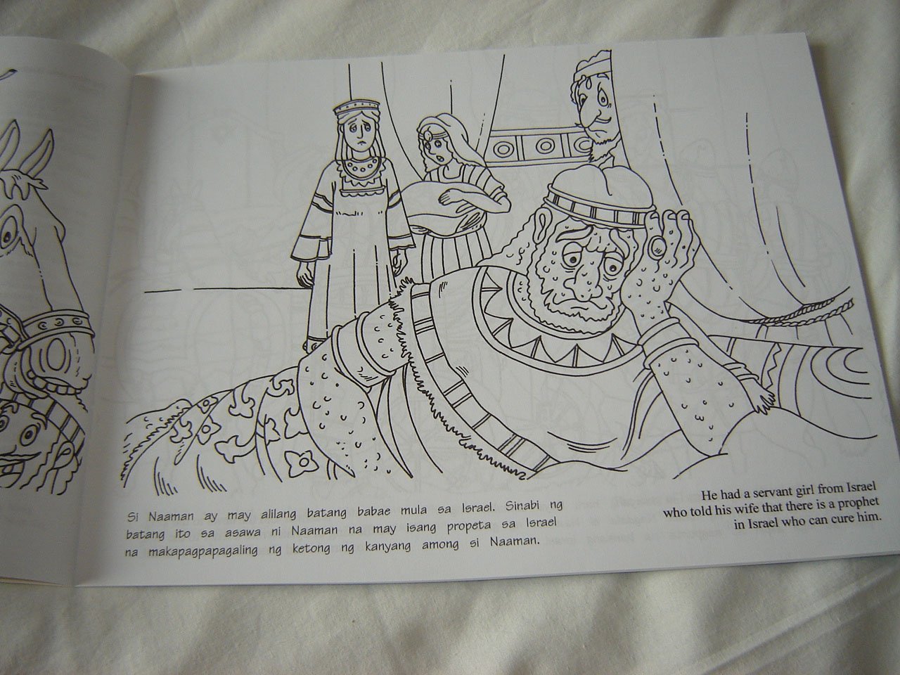 The Miraculous Healing Of Naaman Pinagaling Ang Ketong Ni Naaman English Tagalog Bilingual Bible Story Coloring Book For Pilipino Children Bible Society 9789712905575 Amazon Com Books