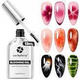 Luckyfairy Blooming Gel Nail Polish 15ml Clear Gel Nail Art for Aura Nails | Spreading Color Effects Uv Nail Art for Marble Watercolor Floral Print, Nail Blooming Gel, Summer Nail Art Designs Magic Gift