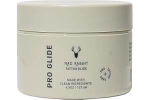 Mad Rabbit Tattoo Artist Glide | Clean Vegan Tattoo Ointment for Tattooing, Essential Oils, Before + Aftercare, No-Petroleum Formula