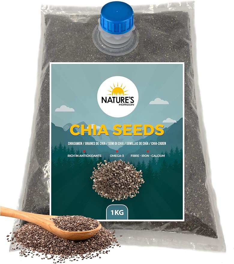 Chia Seeds (1kg) by Nature's Horizon® Vegan Vegetarian Naturally