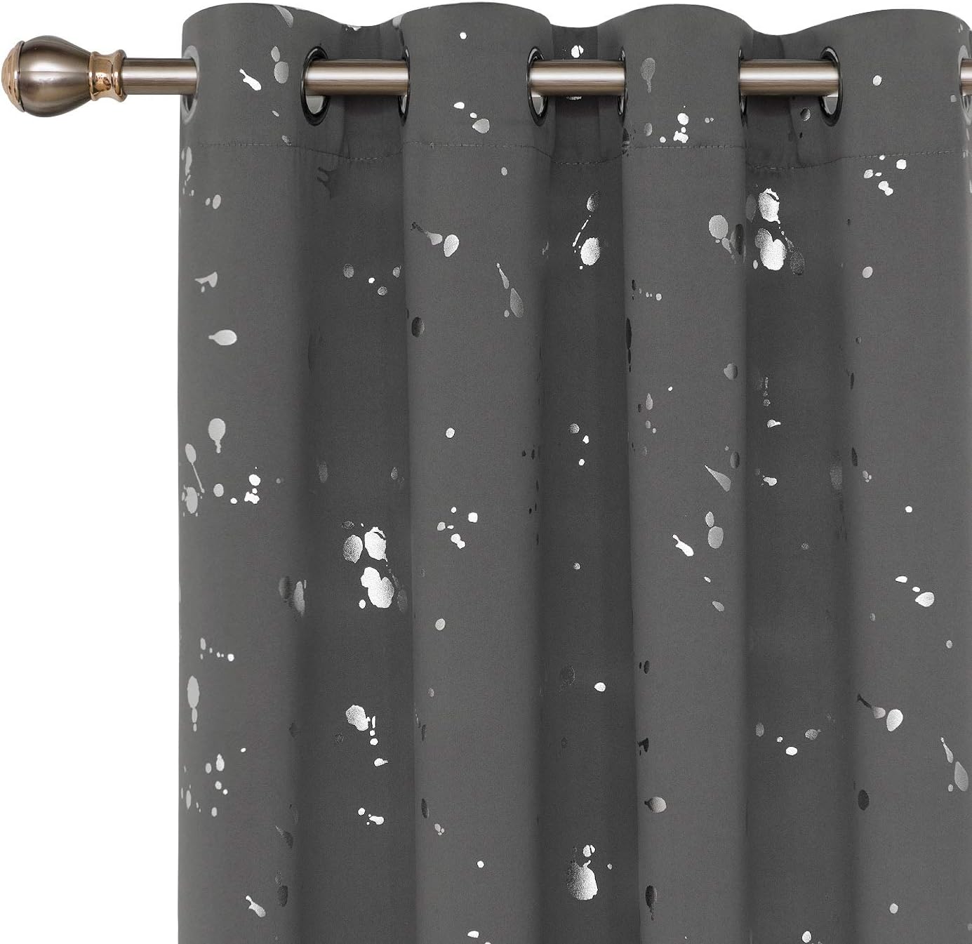 Napravi Rs Decoration De Fenetres Decoration De La Maison Deconovo Lot De 2 Rideaux Occultants Thermique Isolants A Oeillets Argente Rideau Chambre Enfant Gris Clair 117x138cm