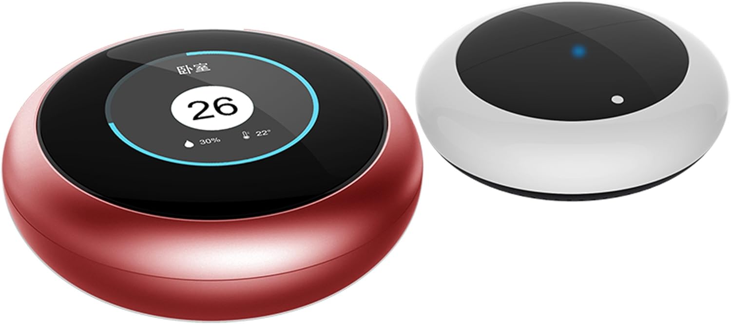 Micronature Smart Home Wifi Thermostat with Sensor, Compatible with Alexa (Red)