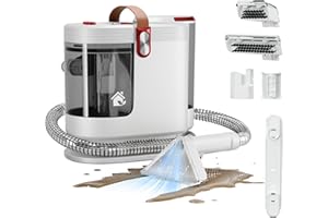 WURESE Machine portable de nettoyage de tapis, machine de nettoyage de canapé, 15 kPa, rondelle d'ameublement avec 3 outils, 