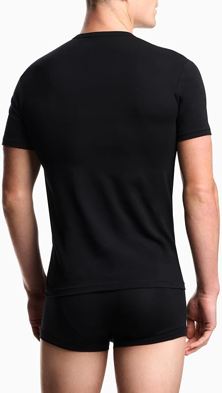 Man's Bold Monogram Lot de 2 t-Shirts à col Rond, Noir, Taille M, ajusté, Noir/Noir, M, Noir/Noir, M