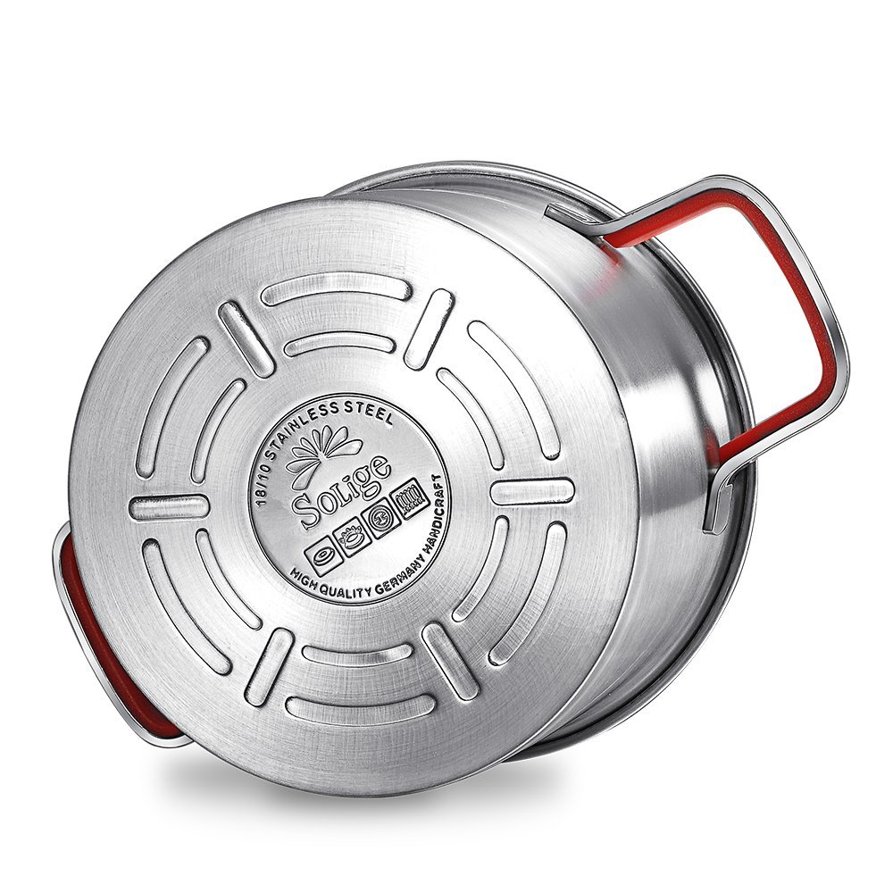 New 2018 German Technology Solige Stainless Steel Cookware 7piece set