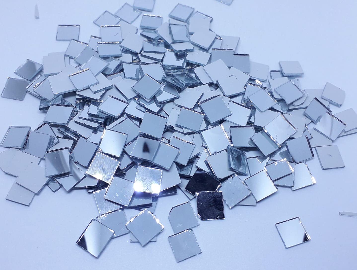 Crafteez Square Shape Glass Mirror Beads for Arts and Crafts DIY