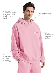 FAIABLE Mens Super Soft Oversized Hoodie Pullover