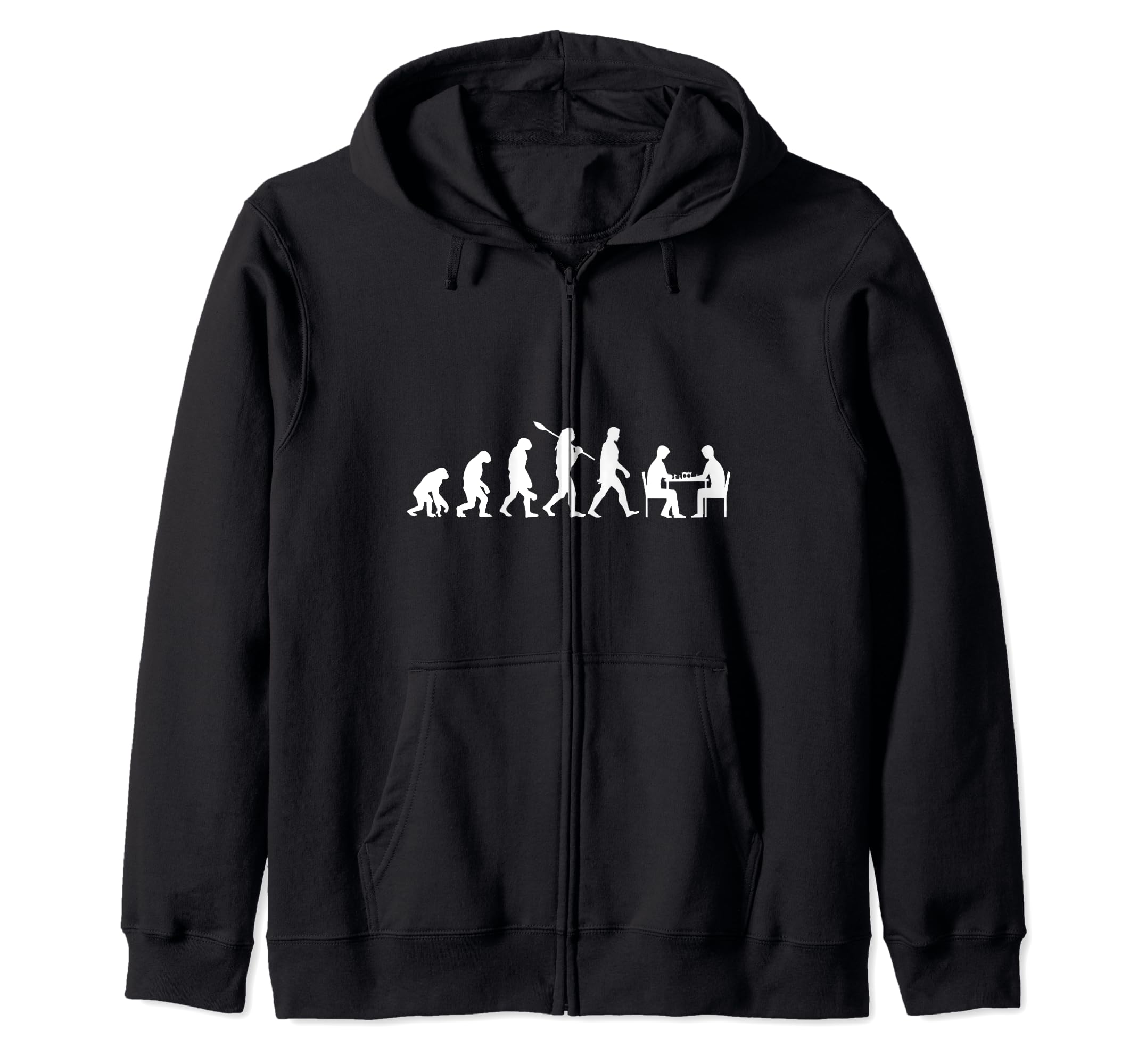 Evolution Chess Player Chess Set Chessmen Zip Hoodie