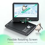 YOTON 12.5in Portable DVD Player with 10.5in Swivel Screen Black view 3