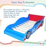 Kiddi Style Wooden Toddler Bed Frame, Racing Car Design, Easy Assembly view 3
