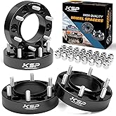 KSP 6X5.5 Wheel Spacers Fit for Tacoma 4runner, 1.5 inches Forged Hub Centric Adapters Kits with Extended Open Lug Nuts fit 6 Lug Wheels Without Locking hub, Package of 4 (6061 T6 Aluminum Black)