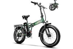 Kebiko 1000W Folding Electric Bike,48V 20AH Removable Battery E Bike,30+MPH,80 Miles Max Range Electric Bike for Adults,20" Fat Tire Foldable ebike,Adult Electric Bicycle for Commute Beach Snow