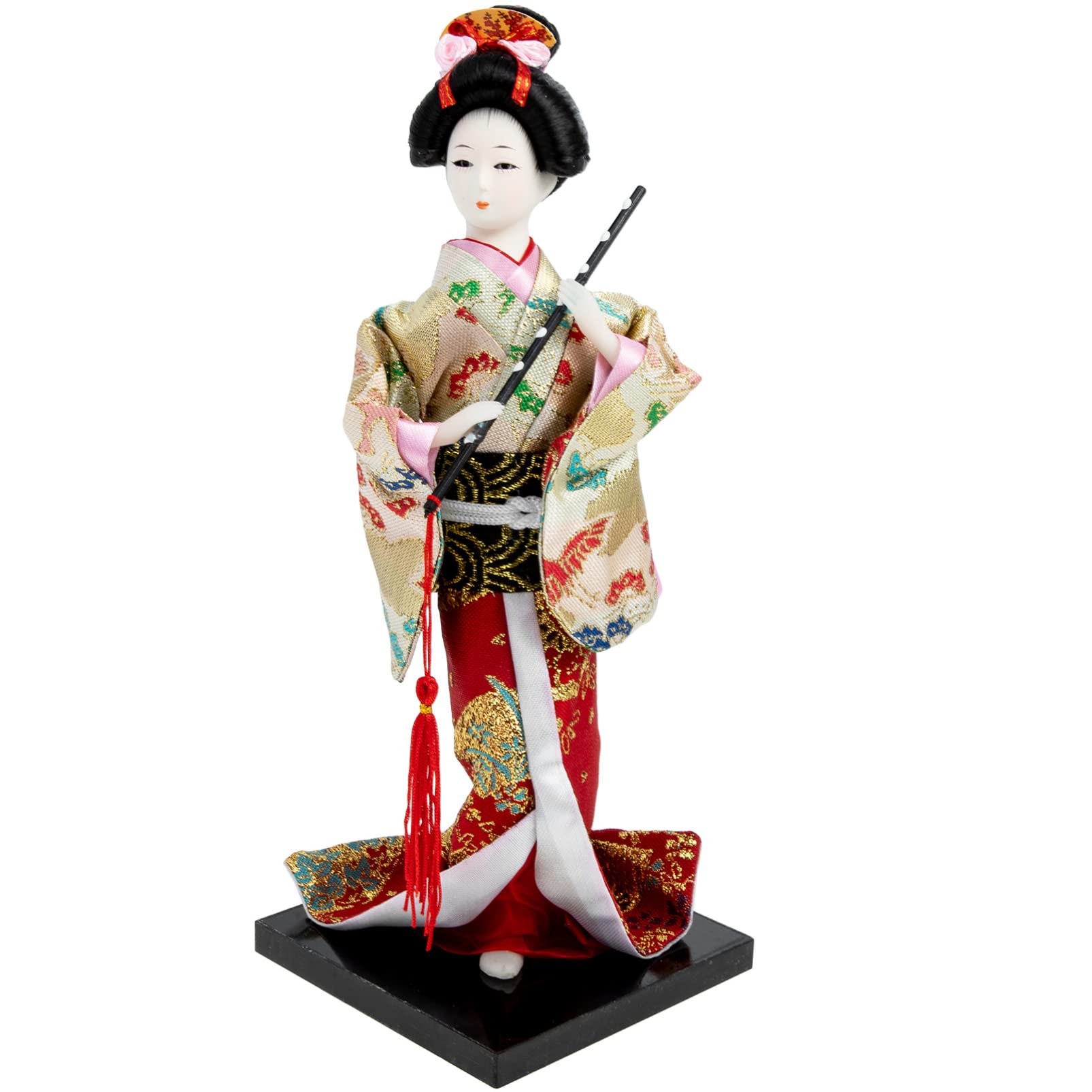 ABOOFAN Home Accessories Japanese Geisha Kimono Doll Ornament Asian Geisha Collectible Figurine Statue present Traditional Japanese Kimono Kokeshi Doll for Office Home Party Table Decoration Home
