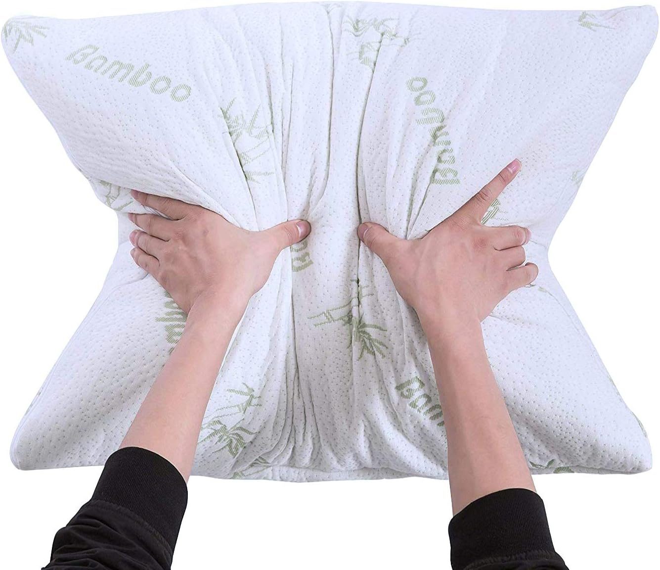 100% Cotton Sateen Set of 4 18"x18" Bedding Throw Pillows Insert cushions Bed & Couch Pillows White Washable Pillow Sham Down Alternative Polyester Fill Square Form Polyester (Pillow Insert, 18x18): Home & Kitchen