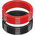 10 AWG Silicone Wire by MMOBIEL – 10 Gauge Tinned Copper Cable, 2 x 16.4FT (1 Red & 1 Black), Flexible High Temp Electrical Wire for RC, Drones, 3D Printers, Batteries, LED, Speaker, Automotive
