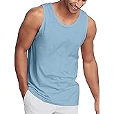 Hat and Beyond Mens Tank Top Soft Performance Boxing Gym Shirts Plain Muscle Tee