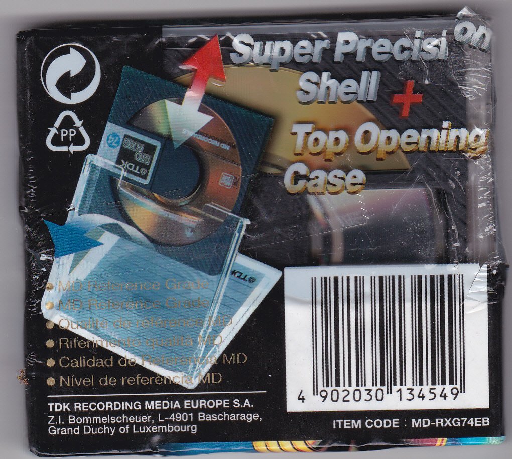 TDK MD-RXG Recordable Minidisc (74 Mins)