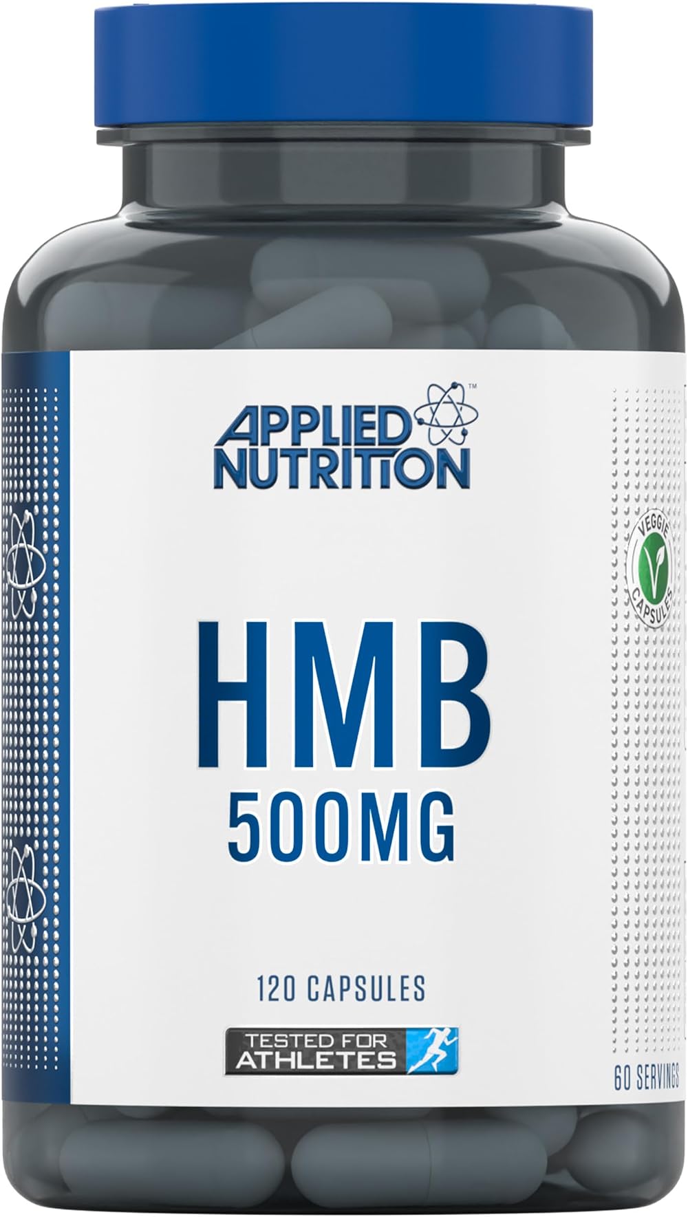 Applied Nutrition HMB 500mg Capsules, 120 Count, 60 Servings, Vegan