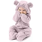 Cuddle Club Fleece Baby Bunting Bodysuit with Hood, Convertible Mittens & Booties, Car Seat Friendly, Soft & Warm, Easy Zip